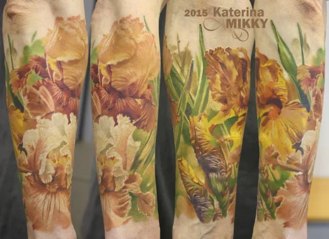 Тату орхидея