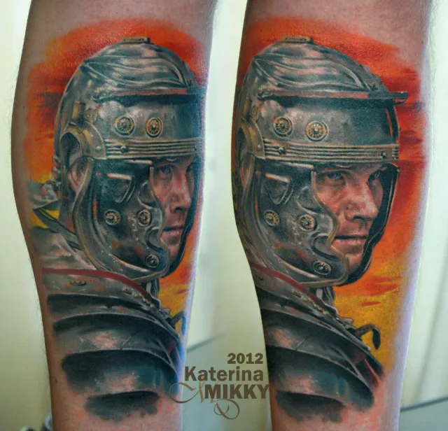 Тату воин Спарты