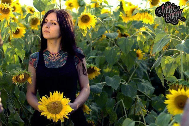 Участница конкурса tattoo Queen Катя Андрианова