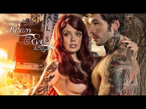 Тату Рай Ева и Адам в Саду Эдем